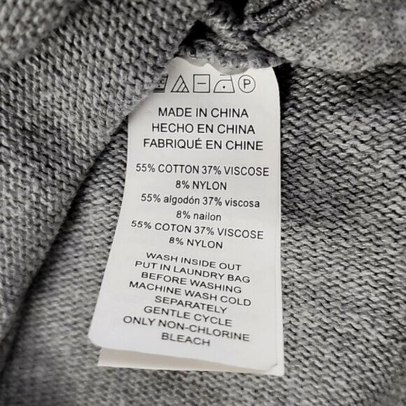 Michael Kors Women's Grey Knit Pullover Longline Sweater Side Zips Cotton Size M - Picture 8 of 13